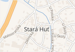 Pod Šimoňákem v obci Stará Huť - mapa ulice
