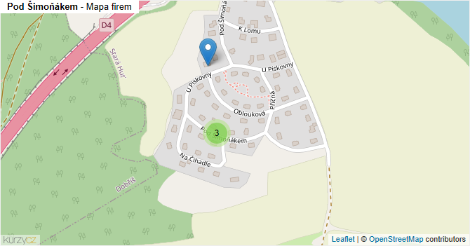 Pod Šimoňákem - mapa firem