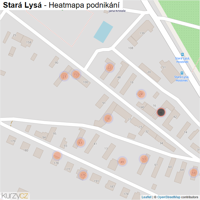 Mapa Stará Lysá - Firmy v obci.