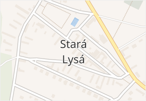 Stará Lysá v obci Stará Lysá - mapa části obce