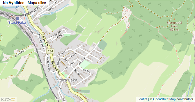 Na Vyhlídce - mapa ulice