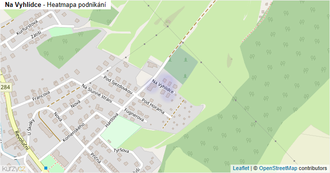 Na Vyhlídce - mapa podnikání