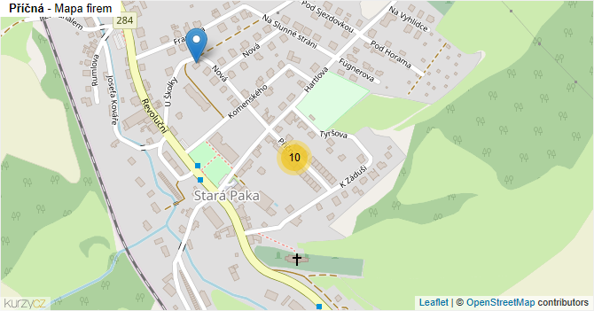 Příčná - mapa firem