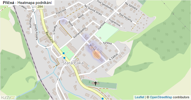 Příčná - mapa podnikání