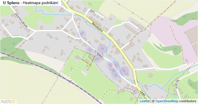 U Splavu - mapa podnikání