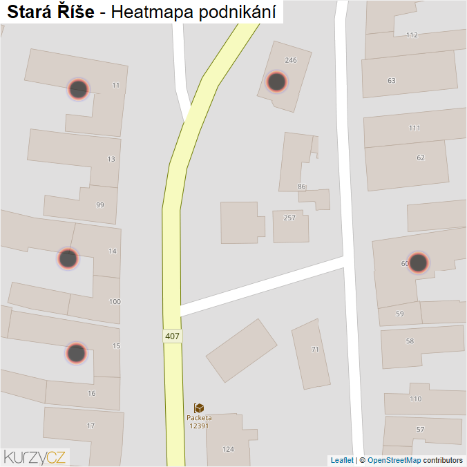 Mapa Stará Říše - Firmy v obci.