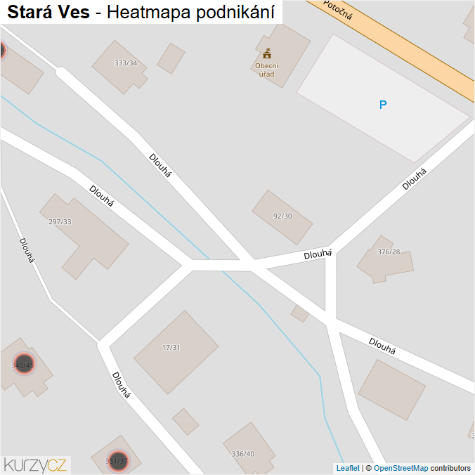 Mapa Stará Ves - Firmy v obci.