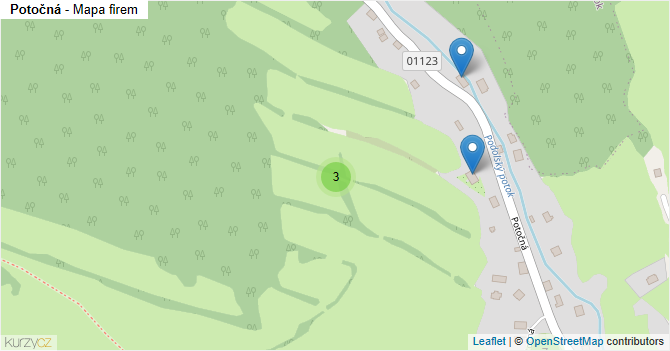 Potočná - mapa firem