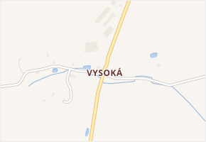 Vysoká v obci Stará Voda - mapa části obce