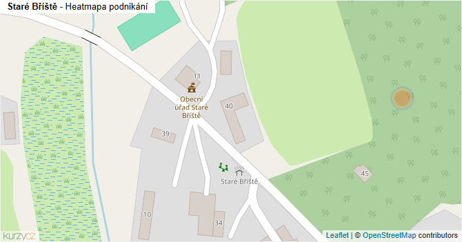 Staré Bříště - mapa podnikání