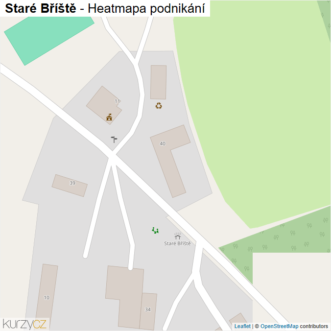 Mapa Staré Bříště - Firmy v obci.
