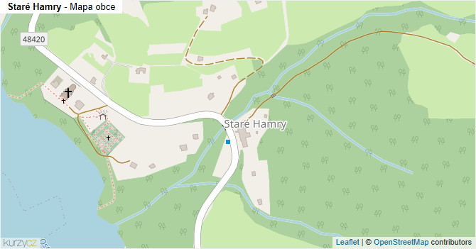 Staré Hamry - mapa obce