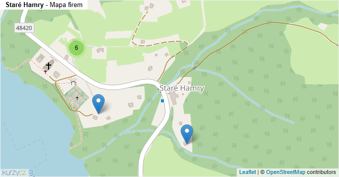 Staré Hamry - mapa firem