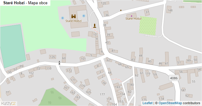 Staré Hobzí - mapa obce