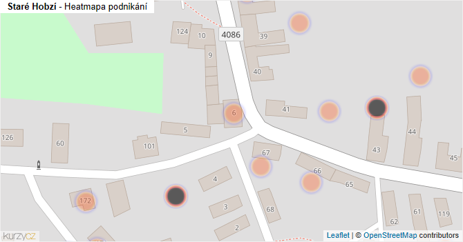 Staré Hobzí - mapa podnikání