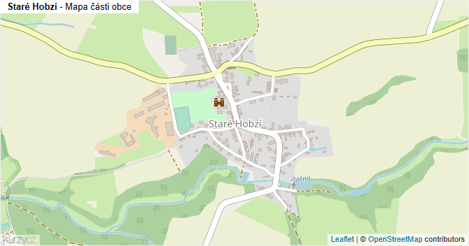 Staré Hobzí - mapa části obce