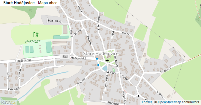Staré Hodějovice - mapa obce