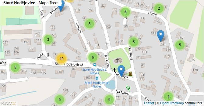 Staré Hodějovice - mapa firem