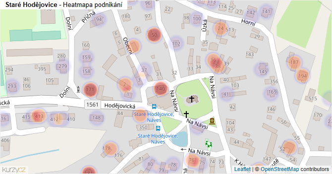 Staré Hodějovice - mapa podnikání