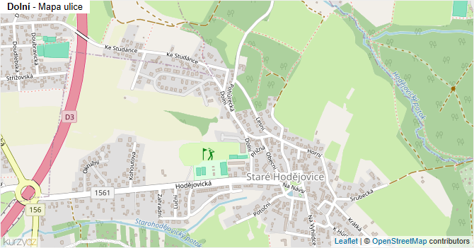 Dolní - mapa ulice