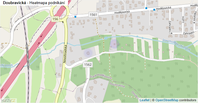 Doubravická - mapa podnikání