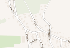 Lesní v obci Staré Hodějovice - mapa ulice