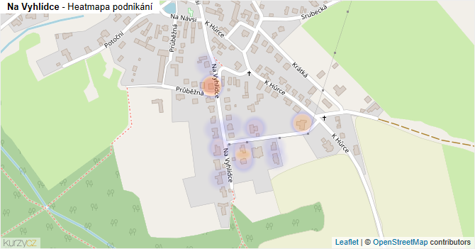 Na Vyhlídce - mapa podnikání