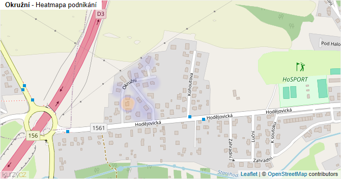 Okružní - mapa podnikání