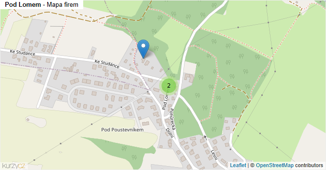 Pod Lomem - mapa firem