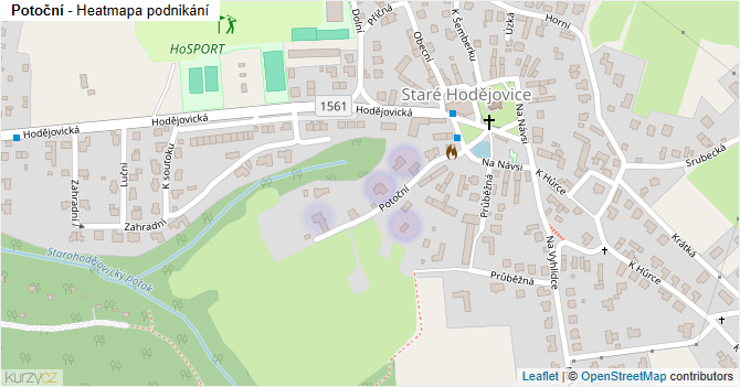 Potoční - mapa podnikání