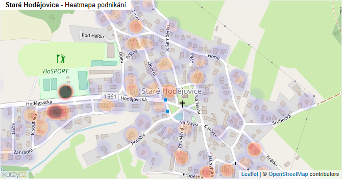 Staré Hodějovice - mapa podnikání