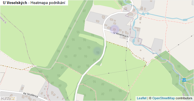 U Veselských - mapa podnikání