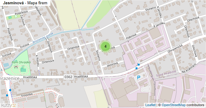 Jasmínová - mapa firem