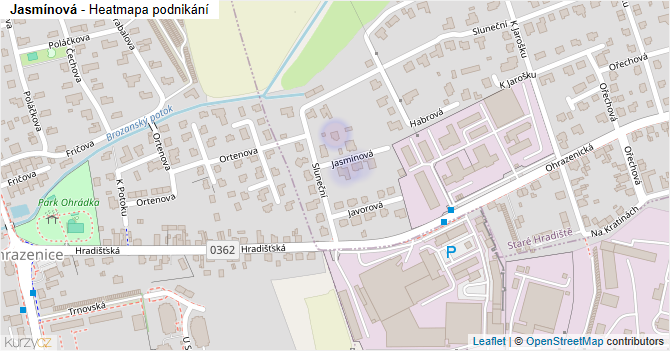 Jasmínová - mapa podnikání