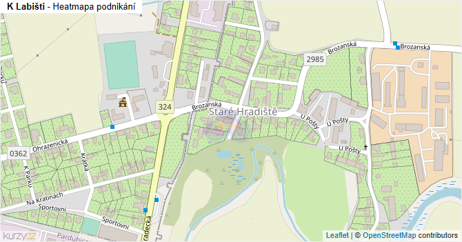 K Labišti - mapa podnikání