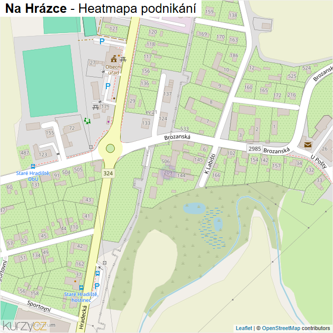 Mapa Na Hrázce - Firmy v ulici.