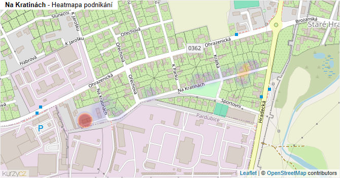Na Kratinách - mapa podnikání