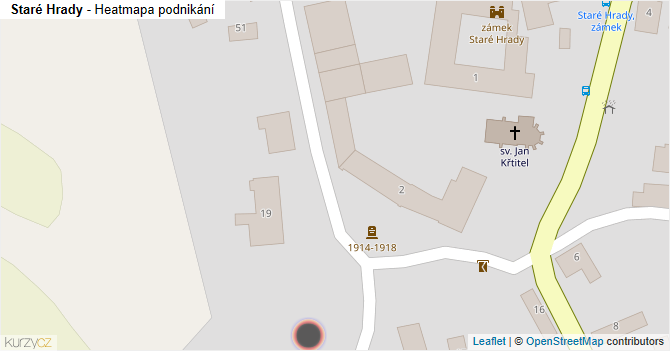 Staré Hrady - mapa podnikání