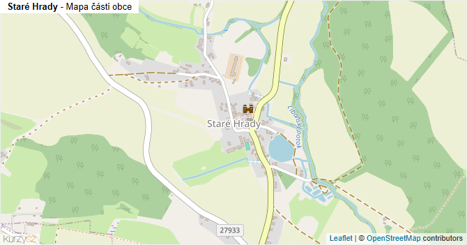 Staré Hrady - mapa části obce
