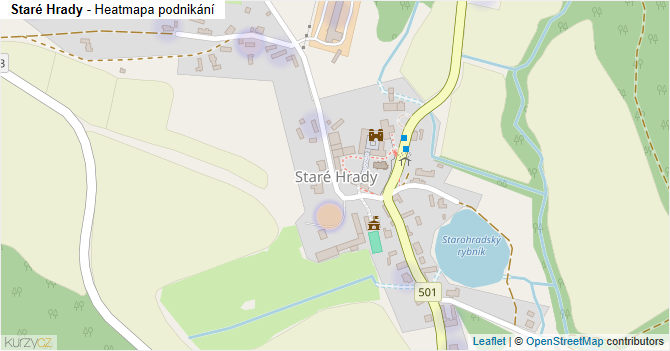 Staré Hrady - mapa podnikání