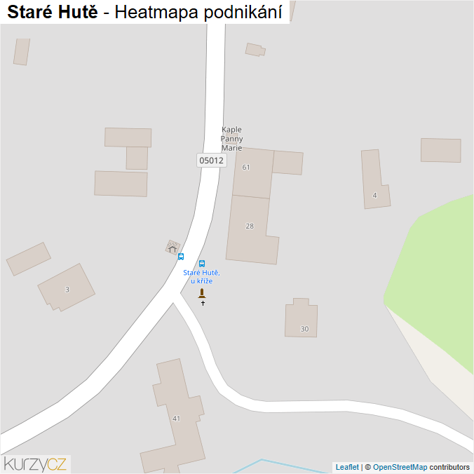 Mapa Staré Hutě - Firmy v obci.