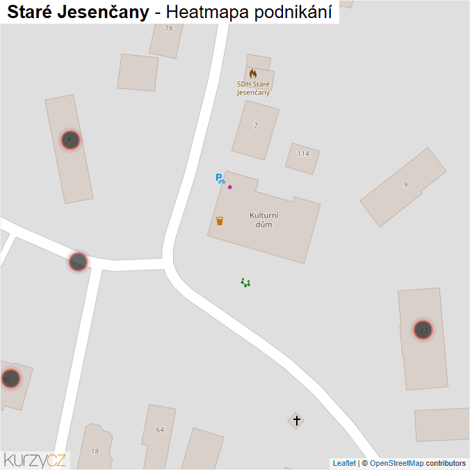 Mapa Staré Jesenčany - Firmy v obci.