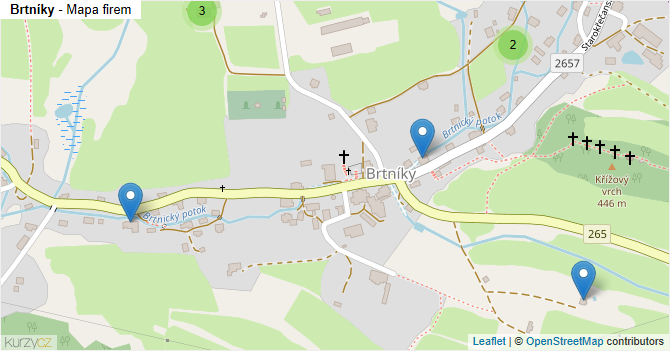 Brtníky - mapa firem