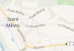 U Chodníčku v obci Staré Město - mapa ulice