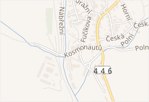 Kosmonautů v obci Staré Město - mapa ulice