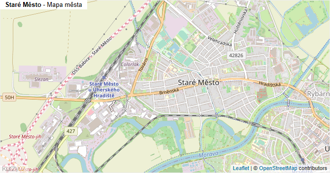 Staré Město - mapa města