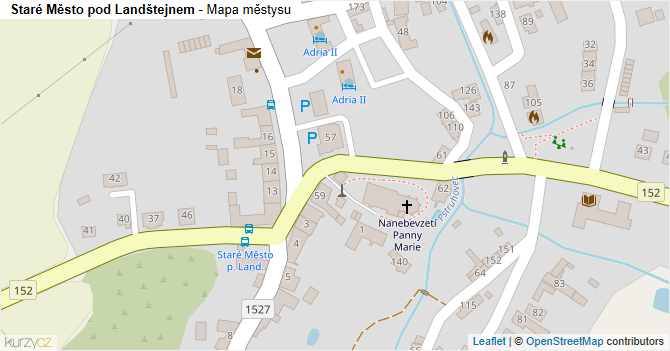 Staré Město pod Landštejnem - mapa městysu