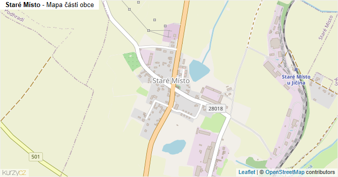 Staré Místo - mapa části obce
