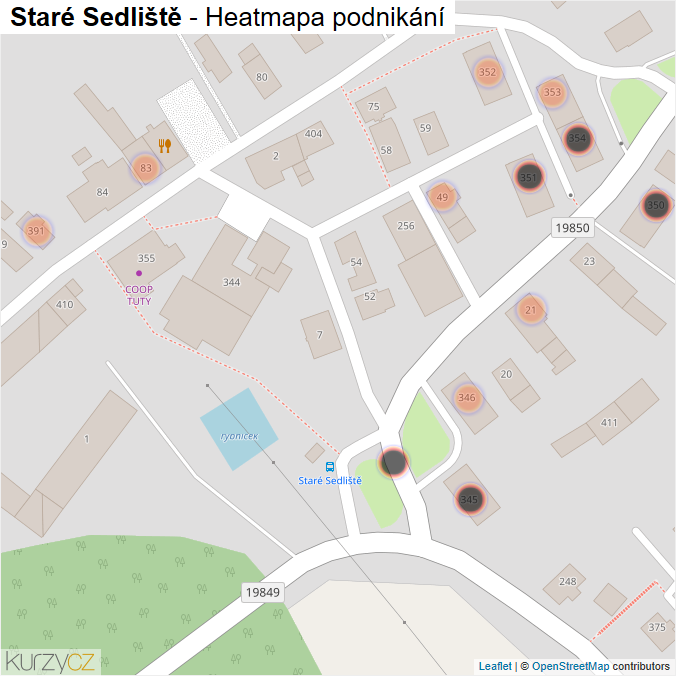 Mapa Staré Sedliště - Firmy v obci.