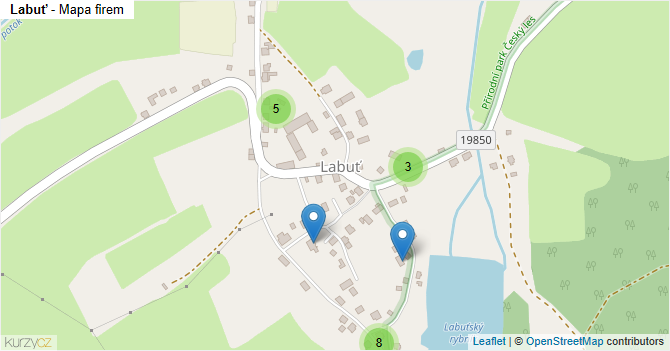 Labuť - mapa firem